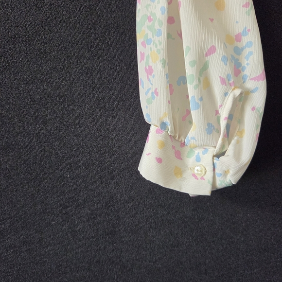Arabella Blake London New York Vintage Pastel Print Women's Blouse - Picture 6 of 9